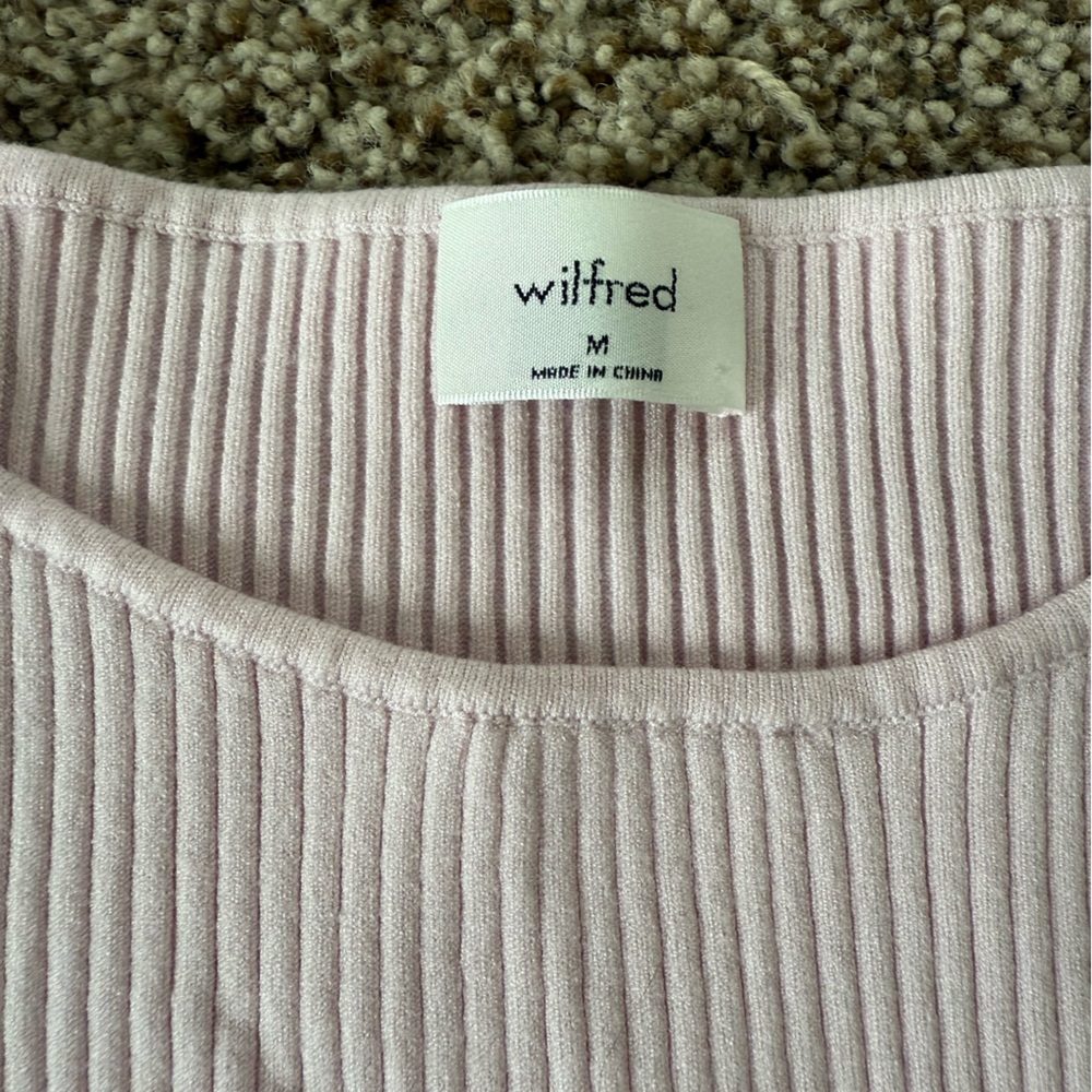 Aritzia Wilfred Blush Ribbed Dress - Picture 2 of 4